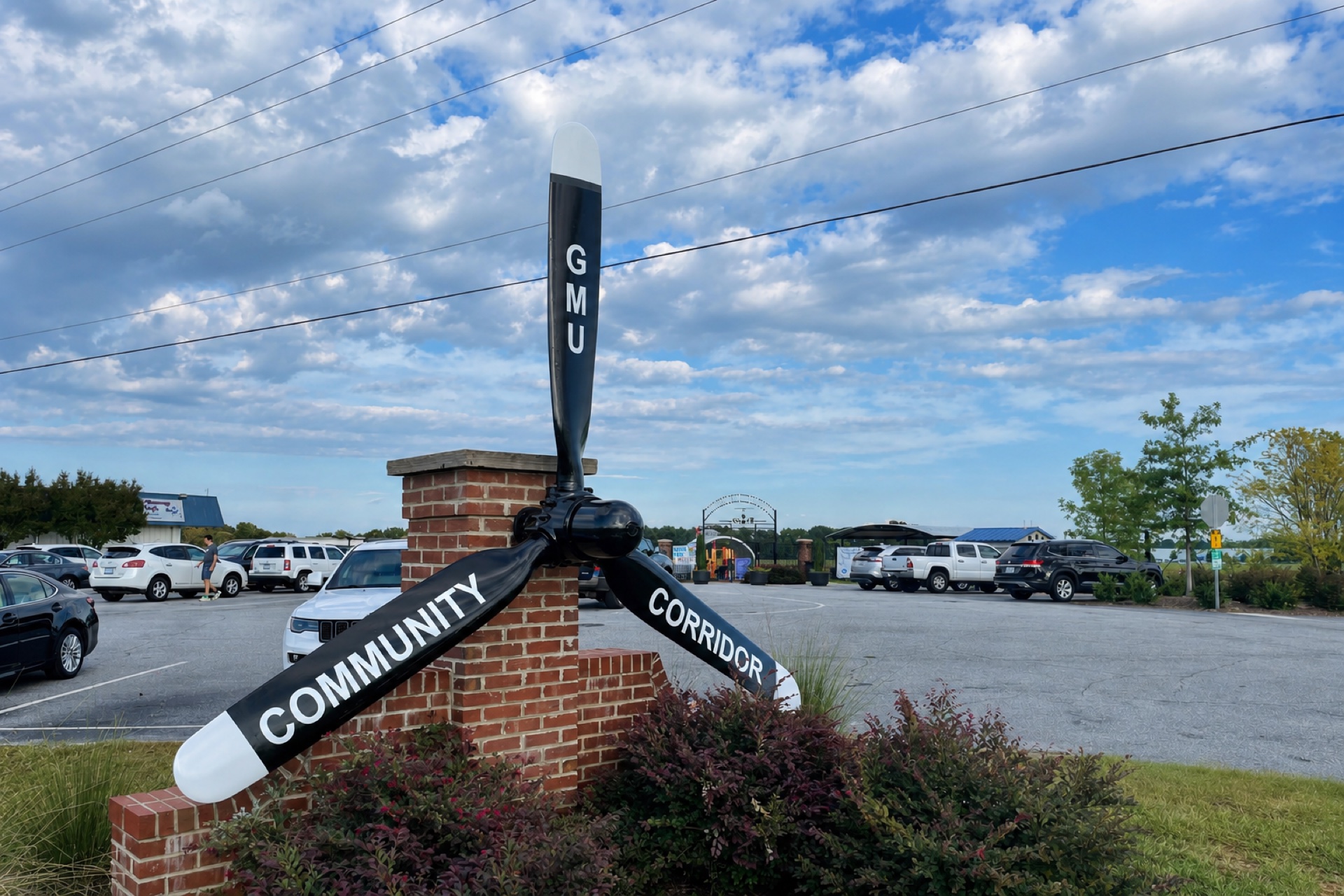 Visitors exploring the Community Corridor at Greenville Downtown Airport